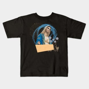 Religious Design Virgin Mary Pop Art Kids T-Shirt